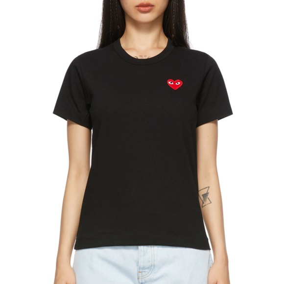 Comme des Garçons (CDG) Play Black Heart Patch T-Shirt - Picture 2 of 3